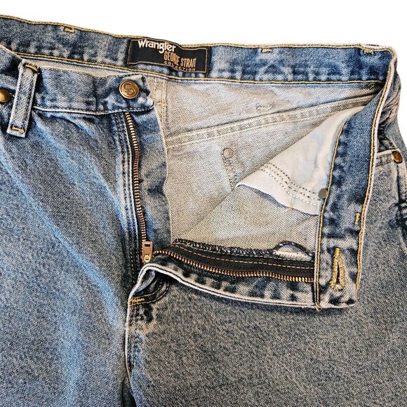 Wrangler George Strait Jeans Mens 34x30 (31x29) Blue Western Cowboy Straight Leg - Picture 7 of 11